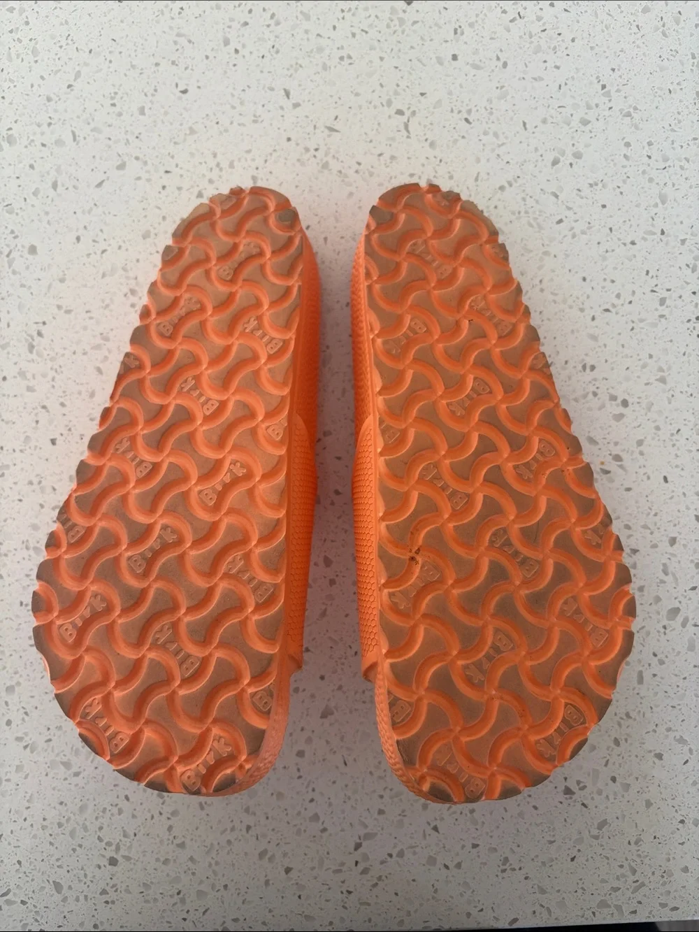 Birkenstock Kids Bright Orange Slide Sandals